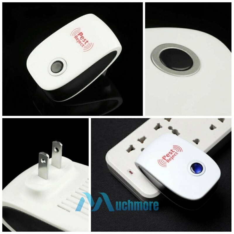 6x Pest Reject Ultrasonic Repeller Home Bed Bug Mites Spider Defender Roaches 5W