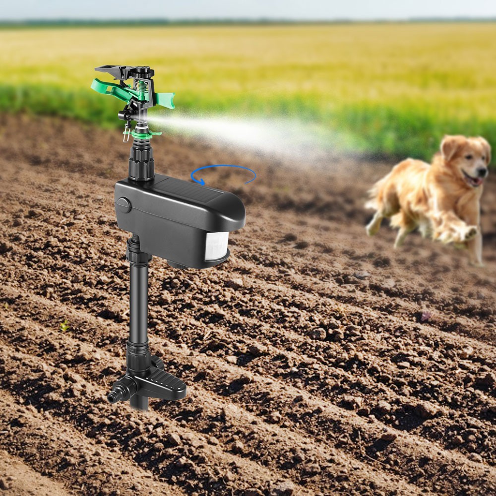 1PCS Solar Animal Repeller Water Sprinkler Sensor Motion Adjustable Durable