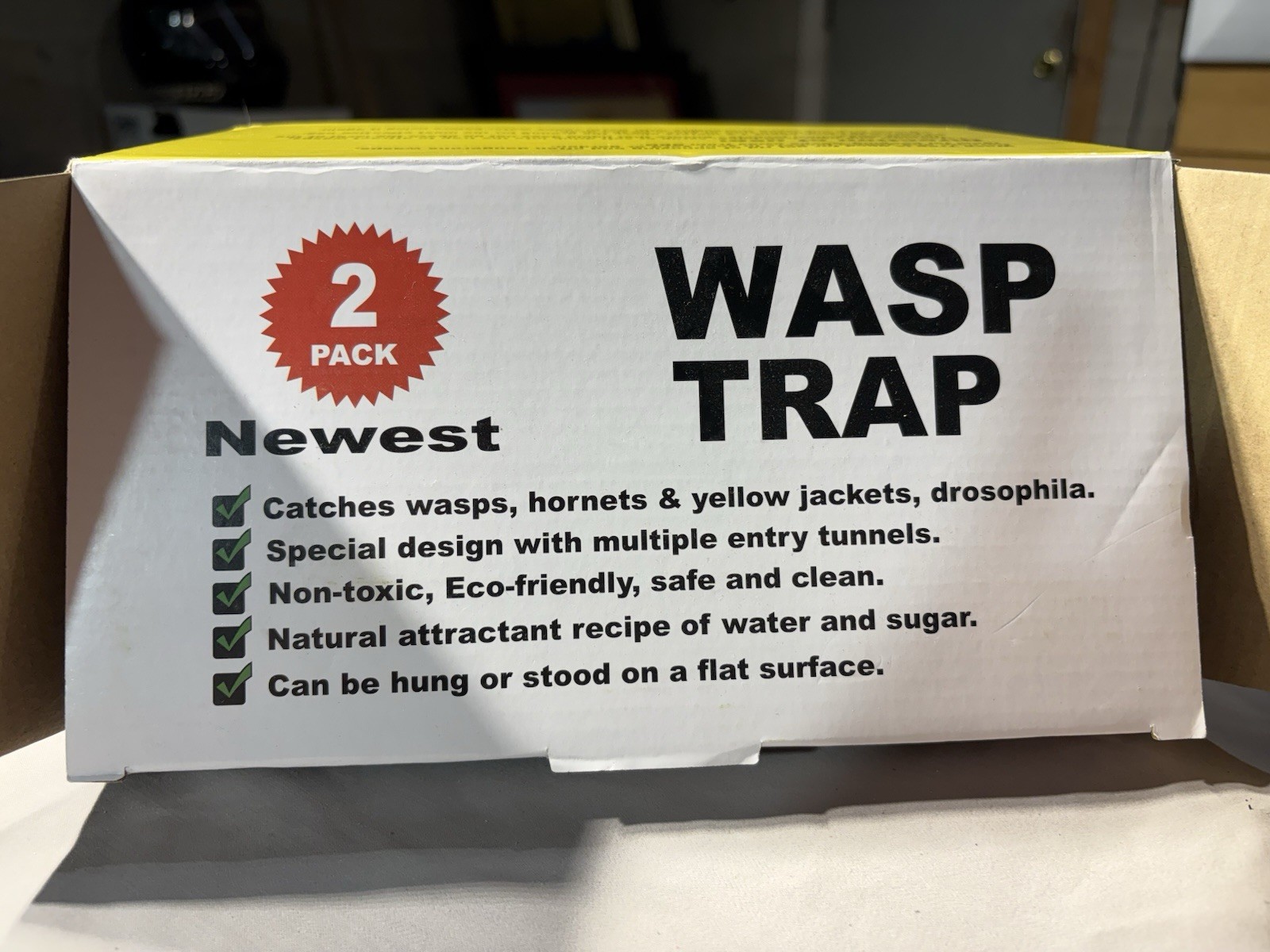 WUHOSTAM Modern Hanging Wasp Trap 2 Pack for Wasps, Hornets, Yellow Jackets