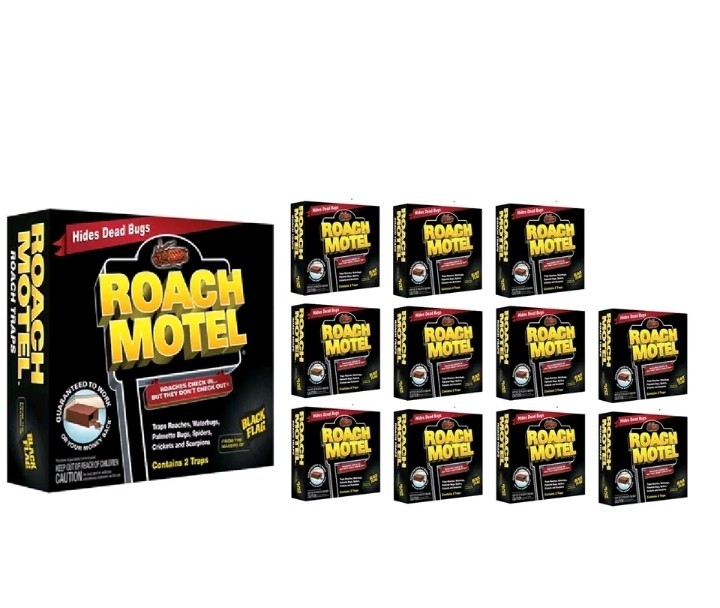Black Flag Roach Motel Roach Bait & Glue Trap (2-Pack) HG-11020 Pack of 12 Black