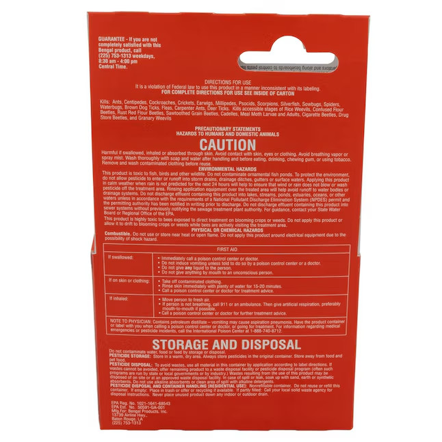 Bengal BEN 33100 2oz Concentrate Insecticide Home Insect Control Indoor, Outdoor