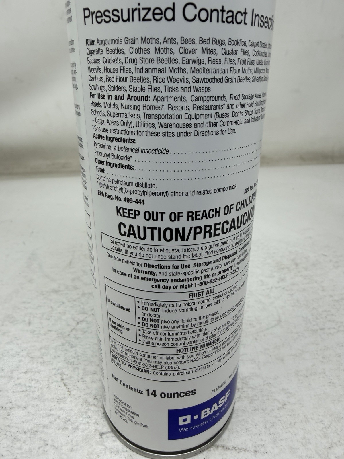 PT P.I. Pressurized Contact Insecticide 14 oz Can by BASF ( 2 pack )