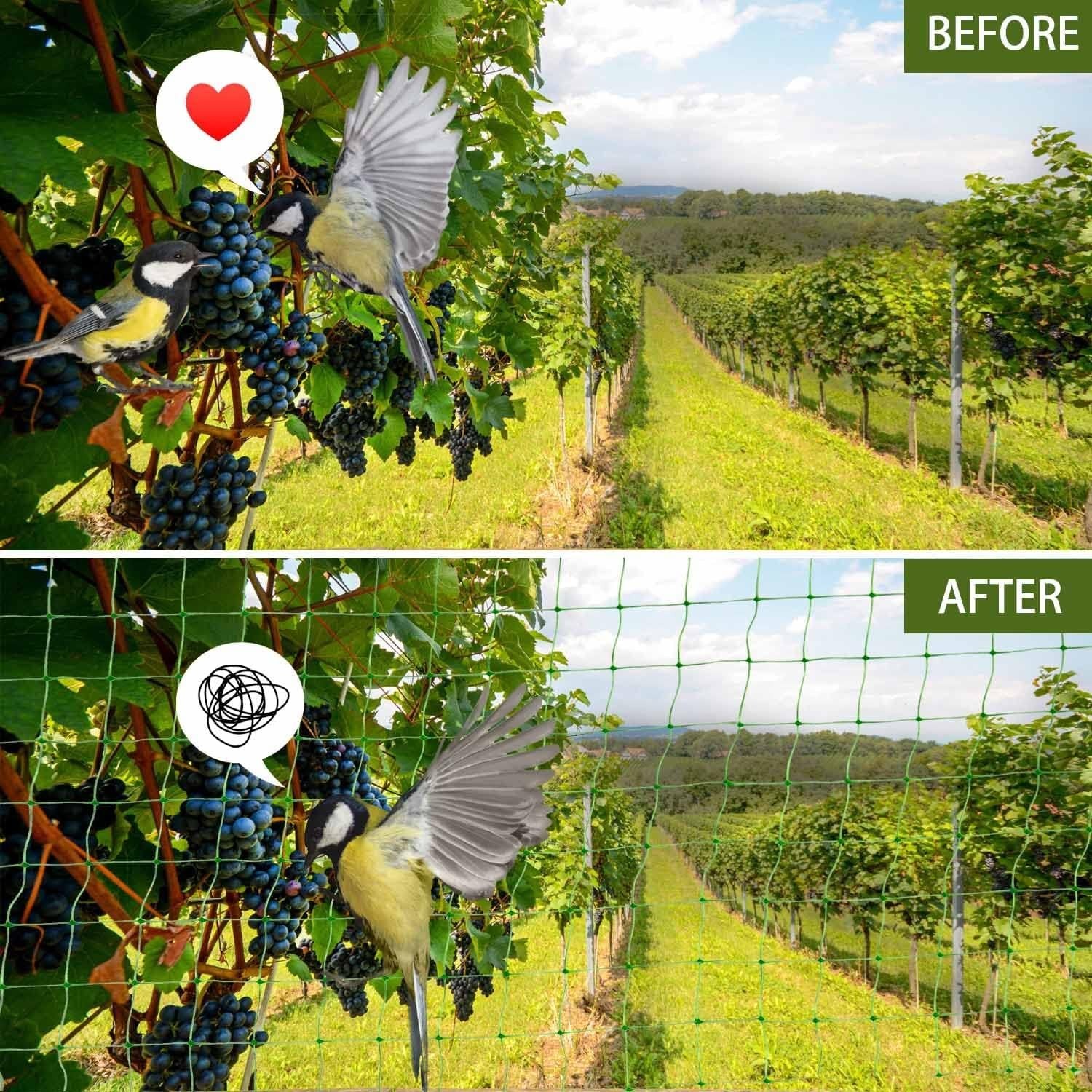 Multi-Purpose 7 x 100 FT Bird Netting for Garden Safety from Pests and Animals