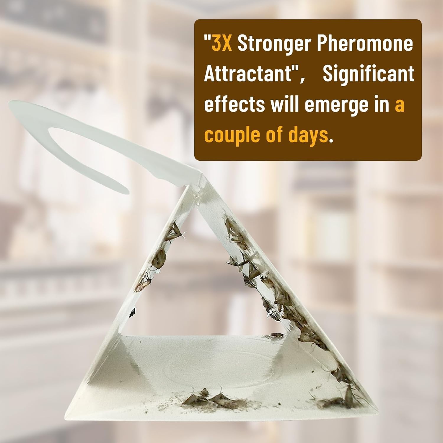 8 Pack Non-Toxic Clothing Moth Traps with Pheromone Attractant, Easy Use