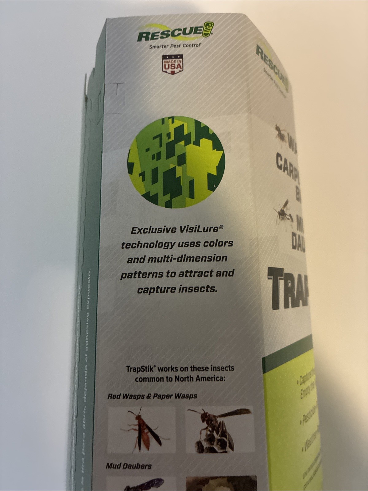 TrapStik Wasps Mud Daubers Carpenter Bees Hanging Trap – Rescue! No Pesticides!