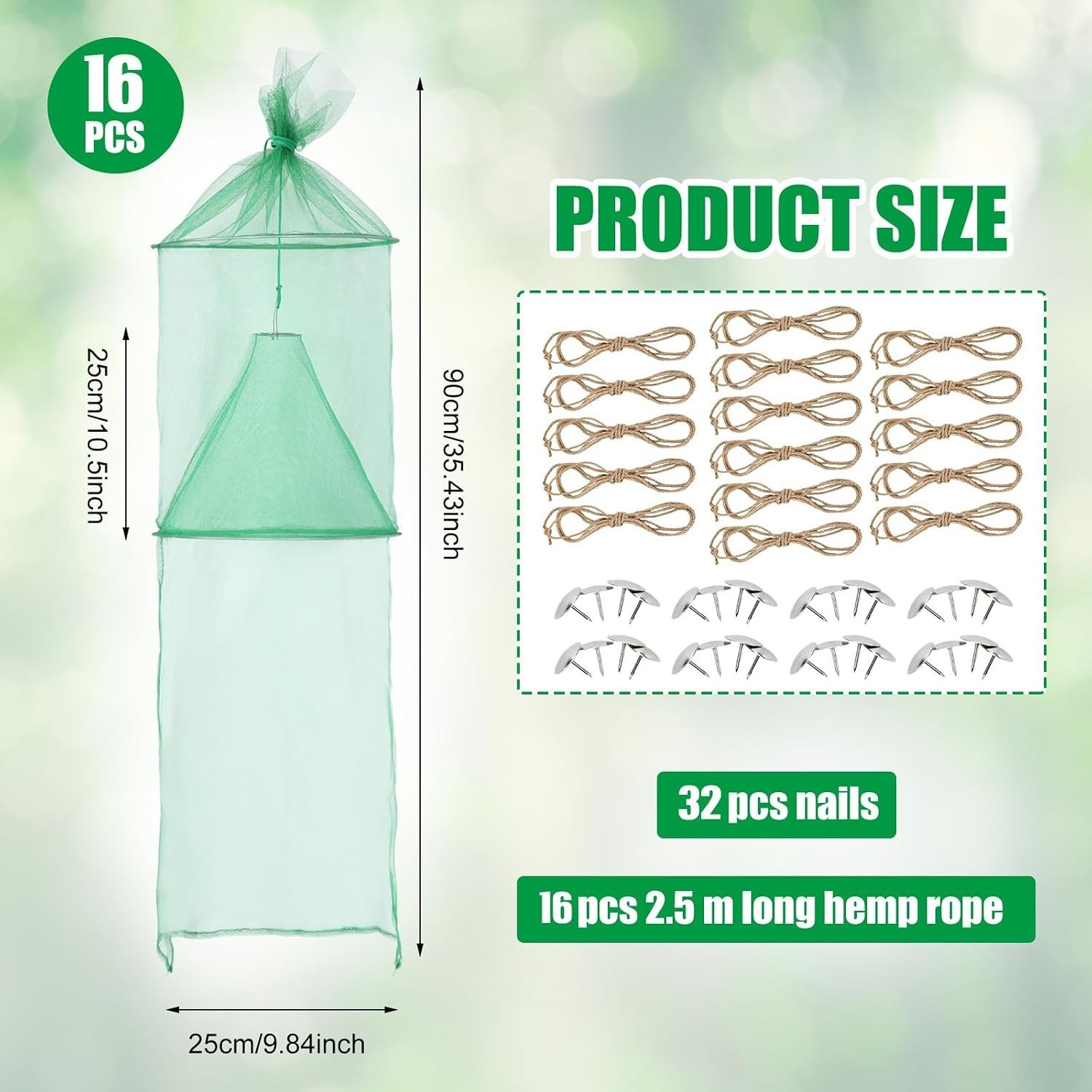 1 Pack Spotted Lanternfly Traps Lantern Fly Killer Mesh Tree Trap with Jute R…