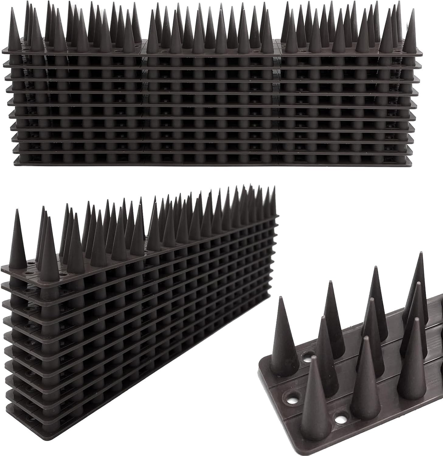 20Pcs Bird Spikes Pigeon Deterrent Guard for Squirrel Cat Raccon Fence Kit,22 FT