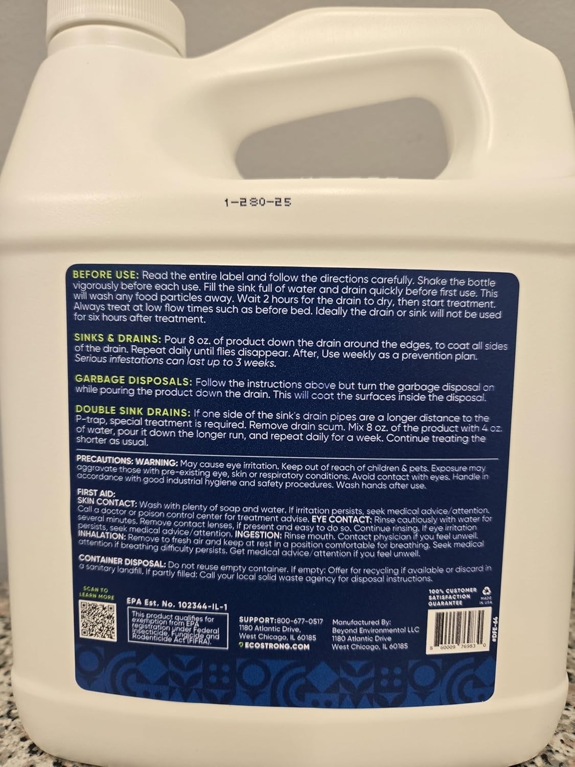 Drain Fly Eliminator Liquid Cedar Scent Kill Odor Prevent Drain Flies