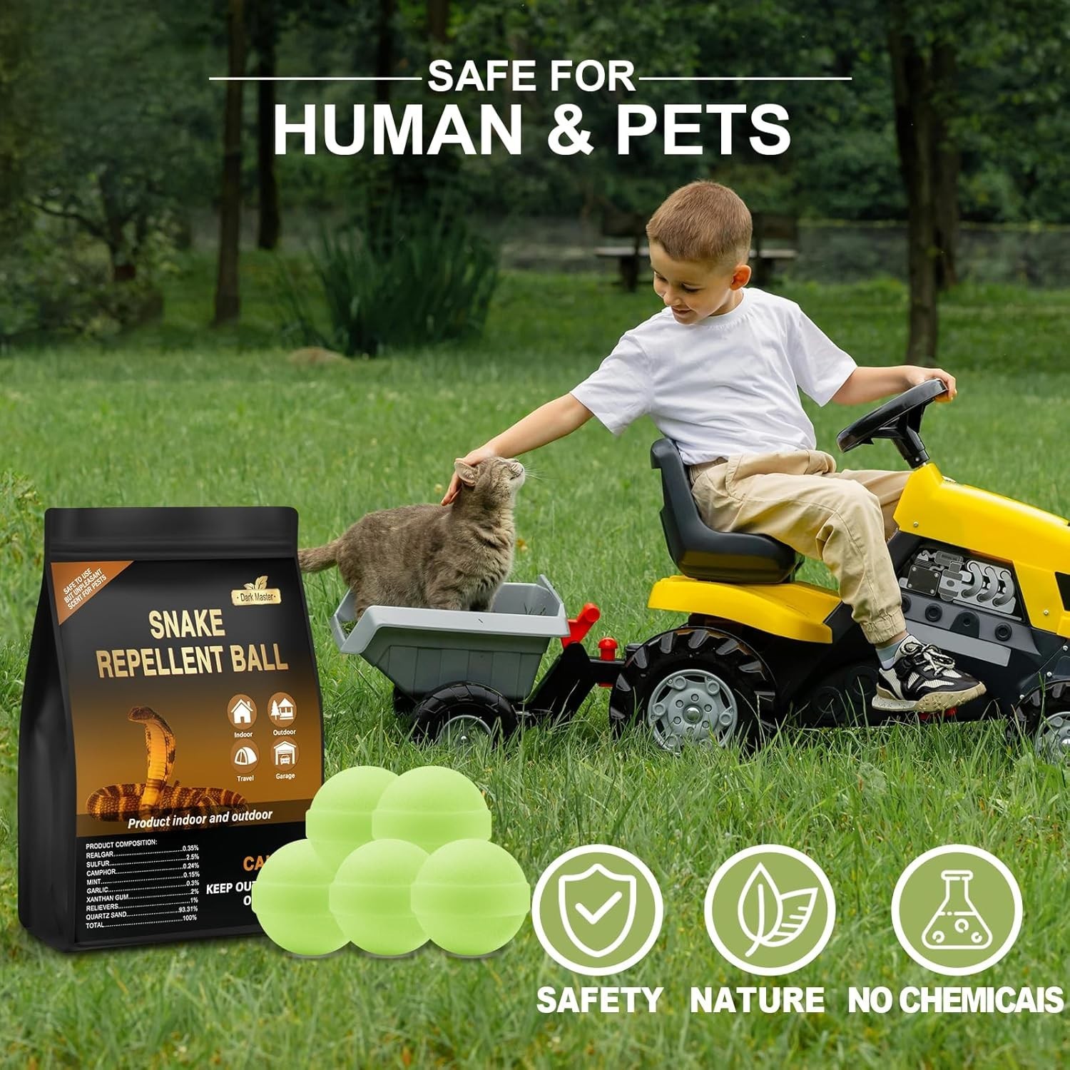 Natural Snake Repellent Granules 30 Pack – Powerful Outdoor Defense Formula