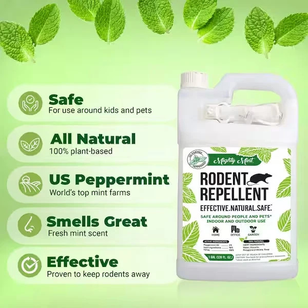 Gallon (128 Oz.) Rodent Natural Peppermint Oil Spray – Non Toxic