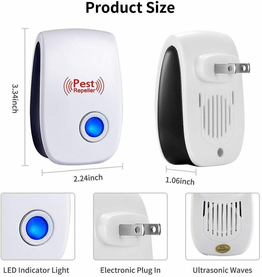 LOT Electronic Ultrasonic Pest Repeller Home Control Repellent Mice Rat Reject