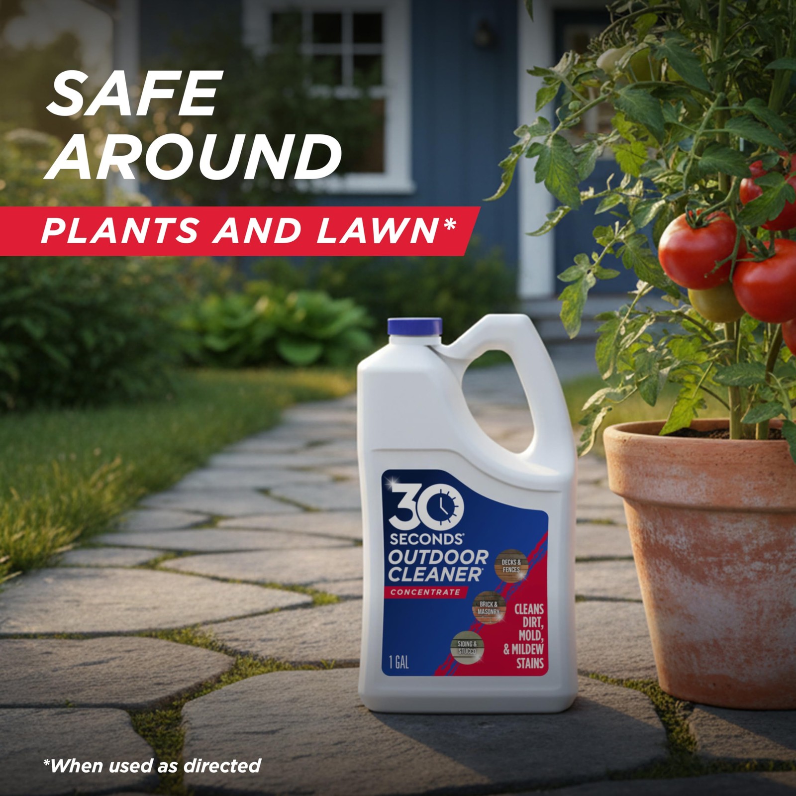 30 SECONDS Outdoor Cleaner Dirt,Mold & Mildew & 128 Fl Oz (Pack of 1)