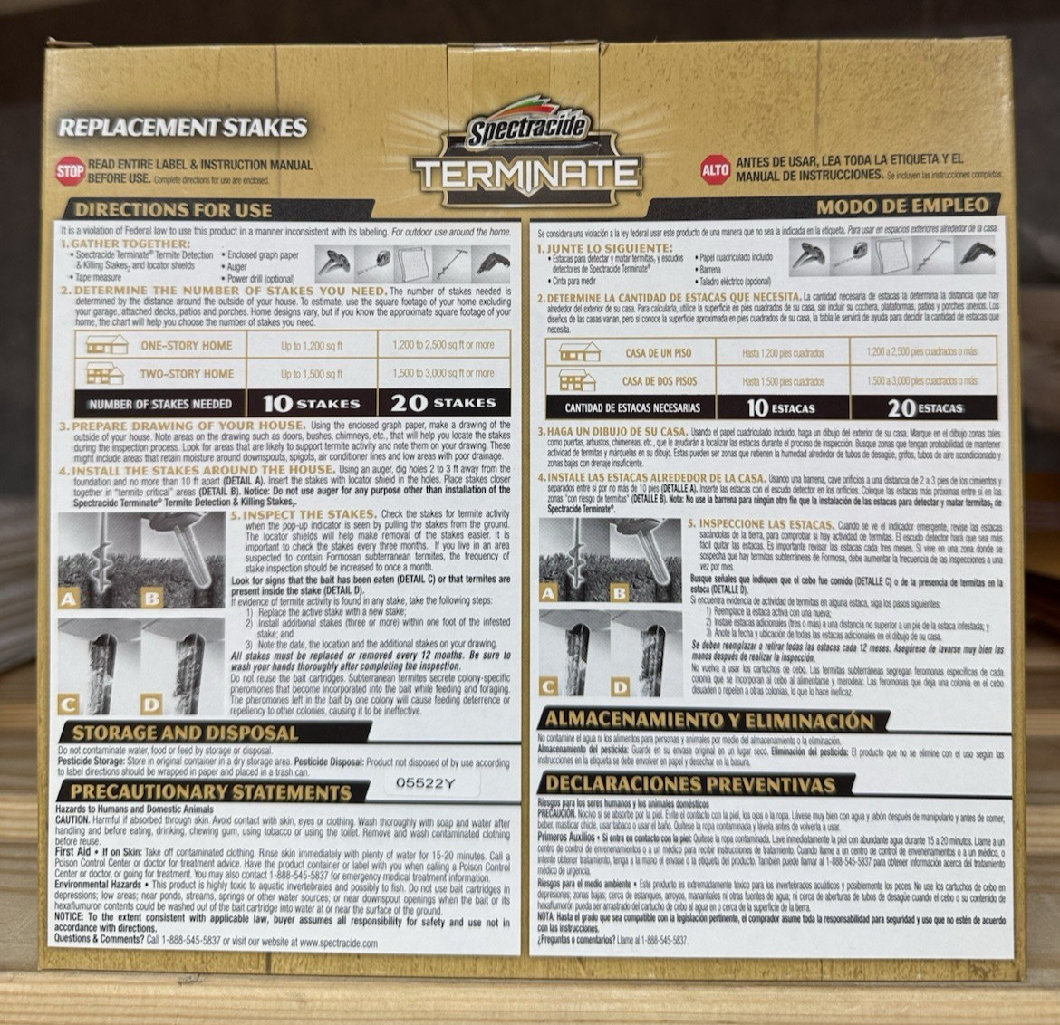 Spectracide Terminate Termite Detection & Killing Replacement Stakes – 5 Count