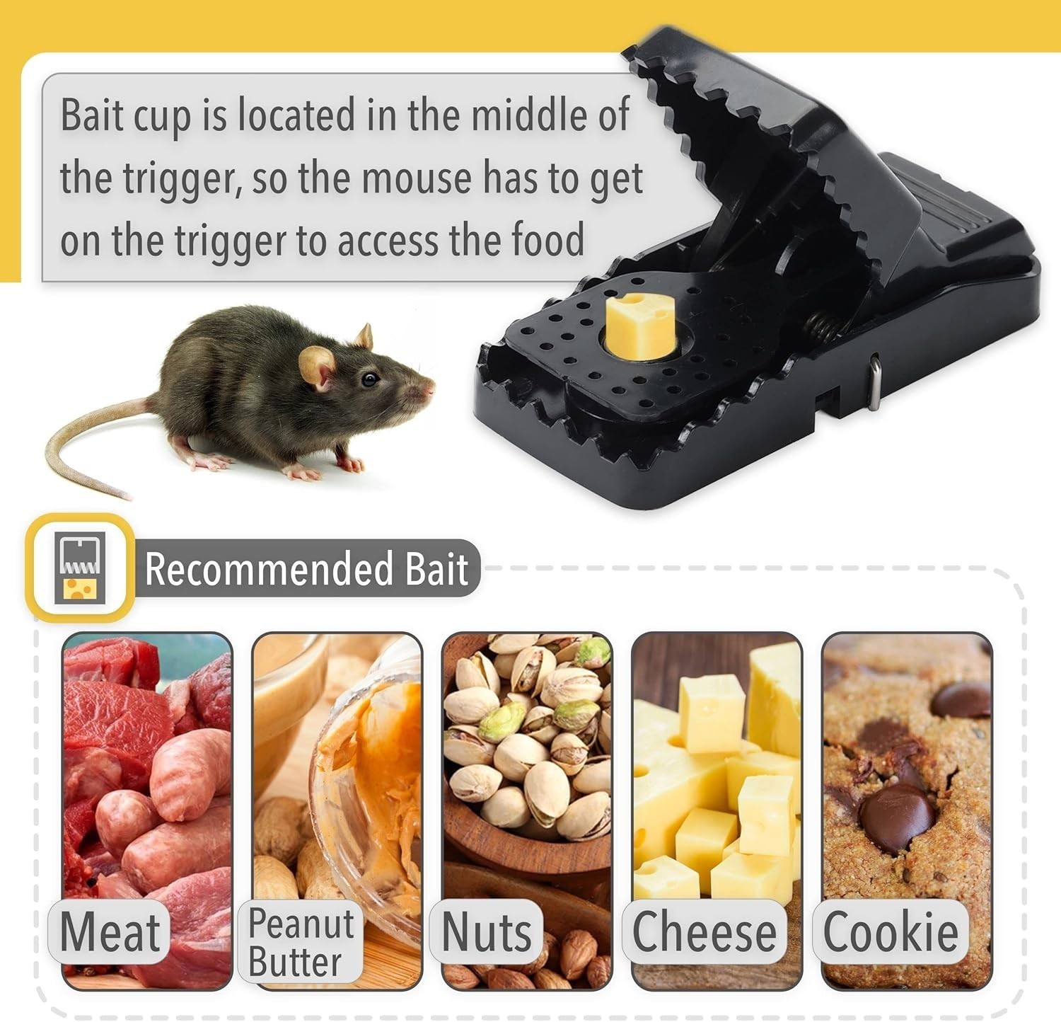 Sensitive Trigger Mouse Traps – Modern, Reusable, 3 Pack for Home & Garden