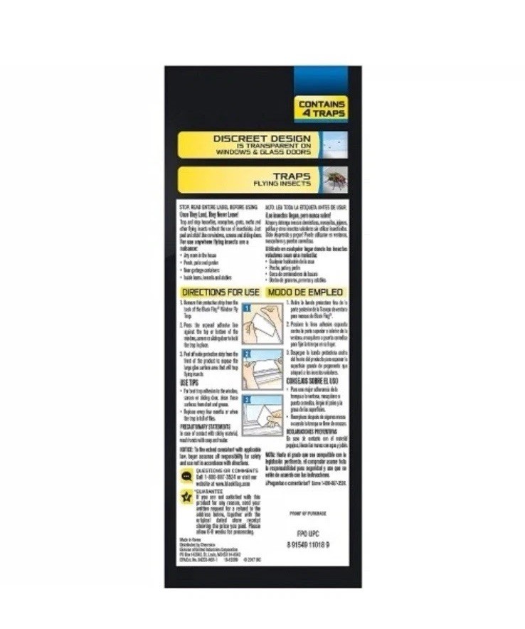 ( 8 PACK ) Window Fly Trap Black Flag – 32 Traps