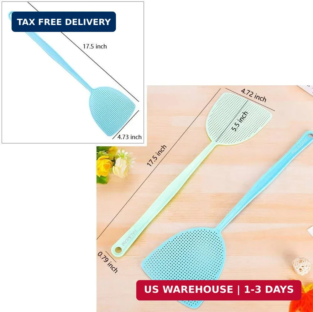 Fly Swatter, Strong Flexible Manual Swat Set Pest Control, Assorted Colors (3 Pa