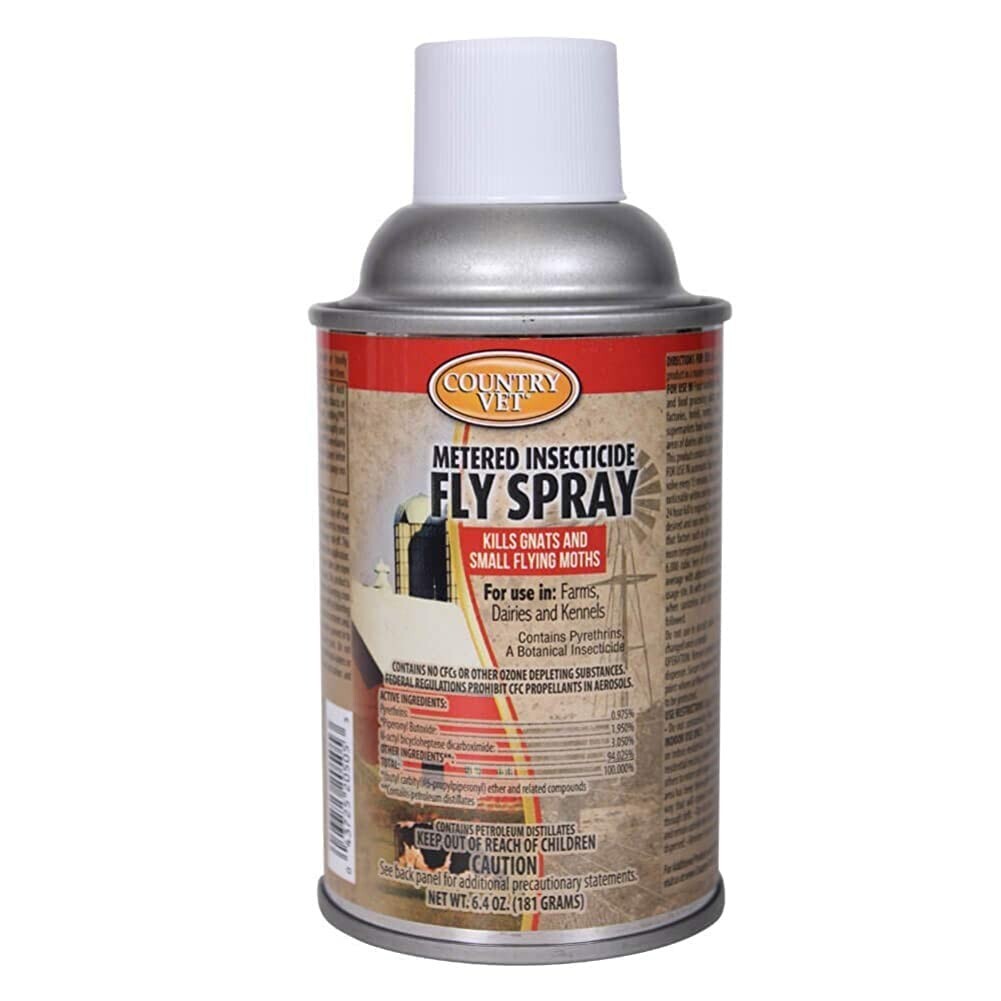 Country Vet Metered Insecticide Fly Spray 6.4 oz Fly, Moth, and Gnat Killer