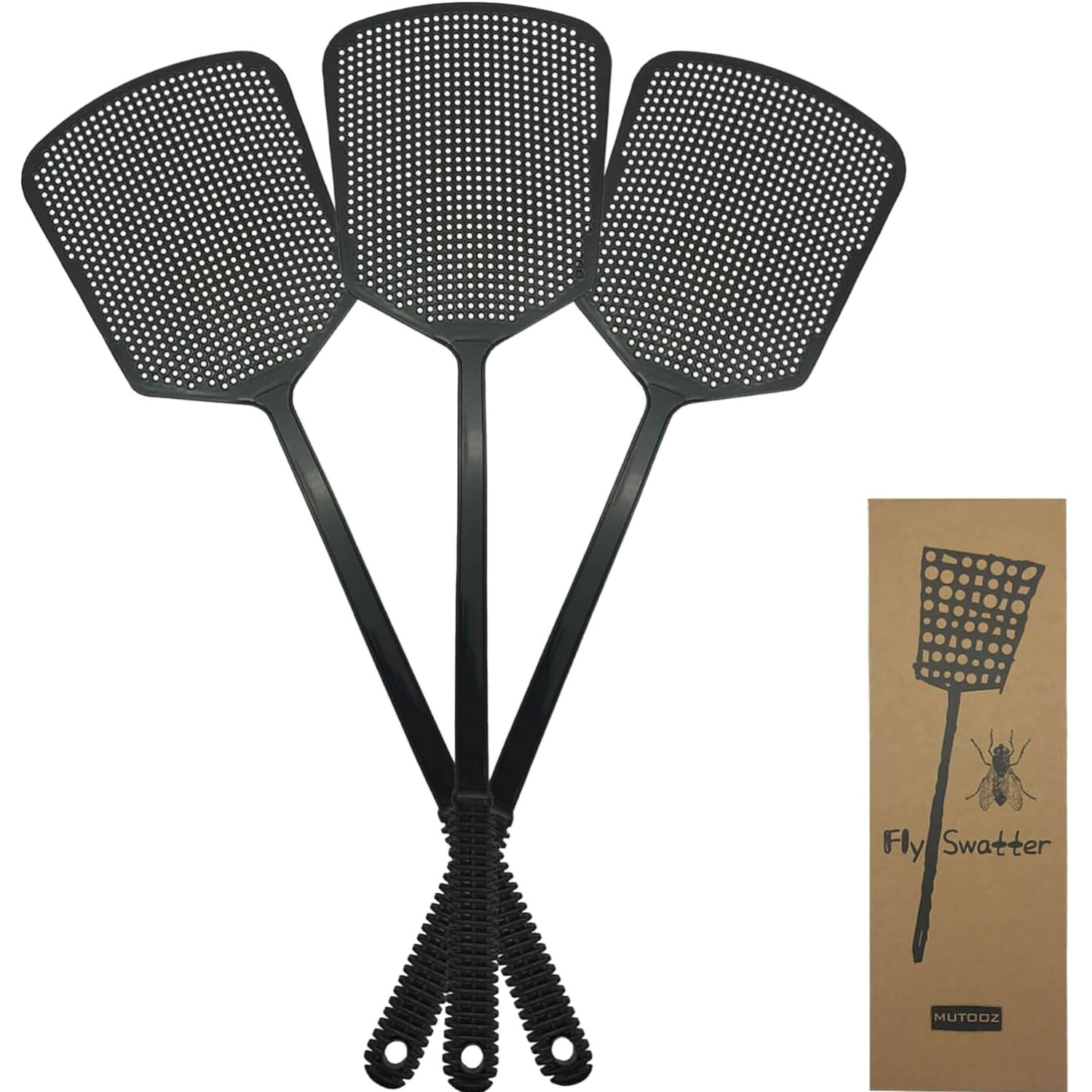 Fly Swatter Manual Multi Pack Heavy Duty 3 Pack