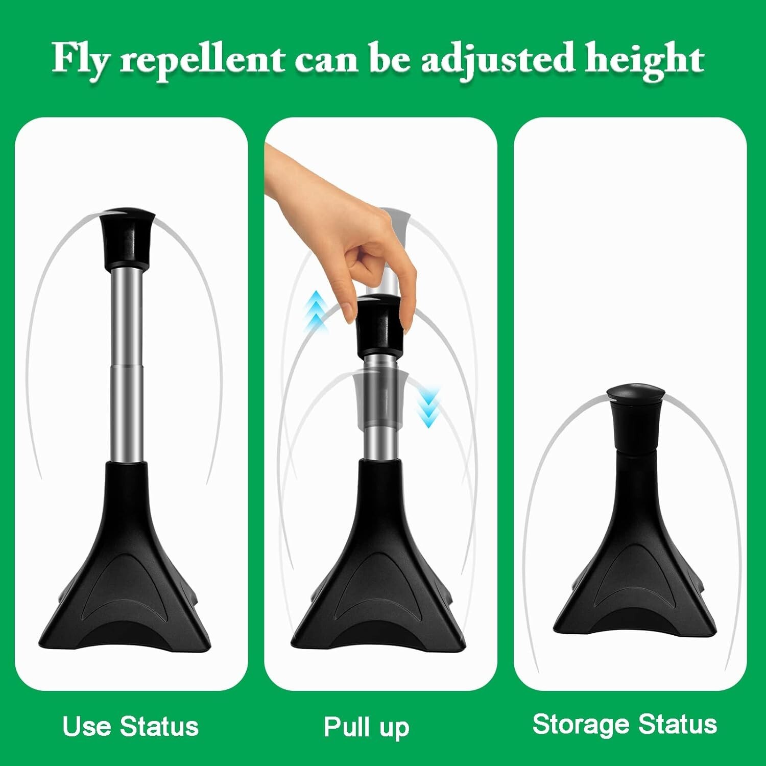 2-4PCS Fly Repellent Fans for Tables with Holographic Blades