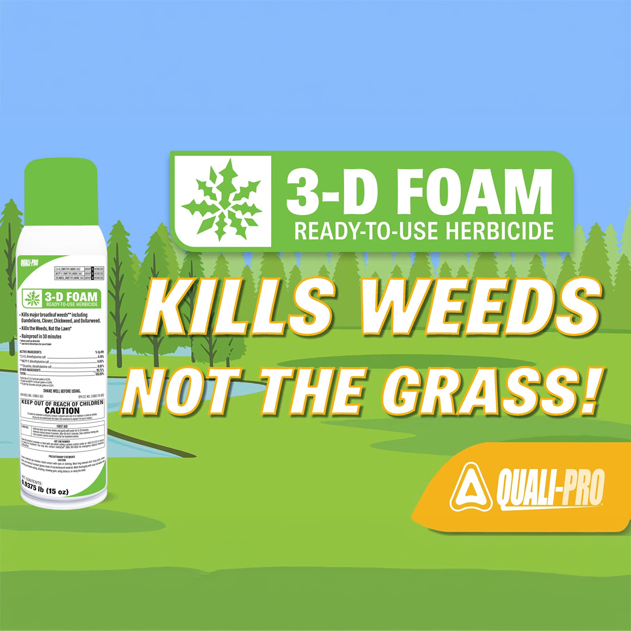 Quali-Pro 3-D Foam RTU Herbicide – 15 oz Can by Control Solutions