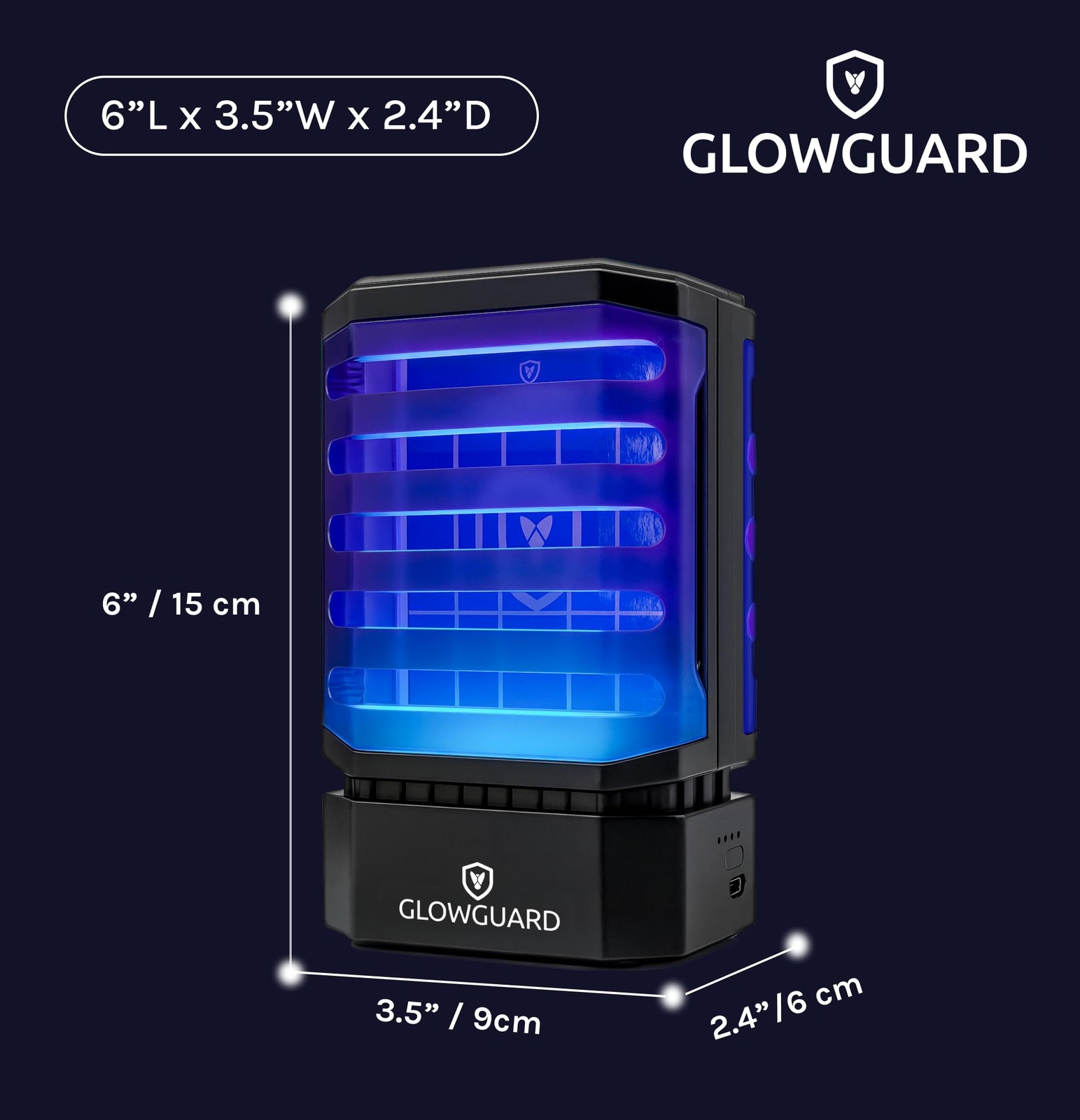 Modern-X Glowguard Cordless Flying Insect Trap Catches Fruit Flies Indoor Gnat