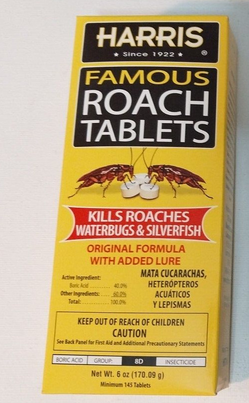 Harris Famous Roach & Silverfish Infestation Killer, 145 tablets new USA Branded