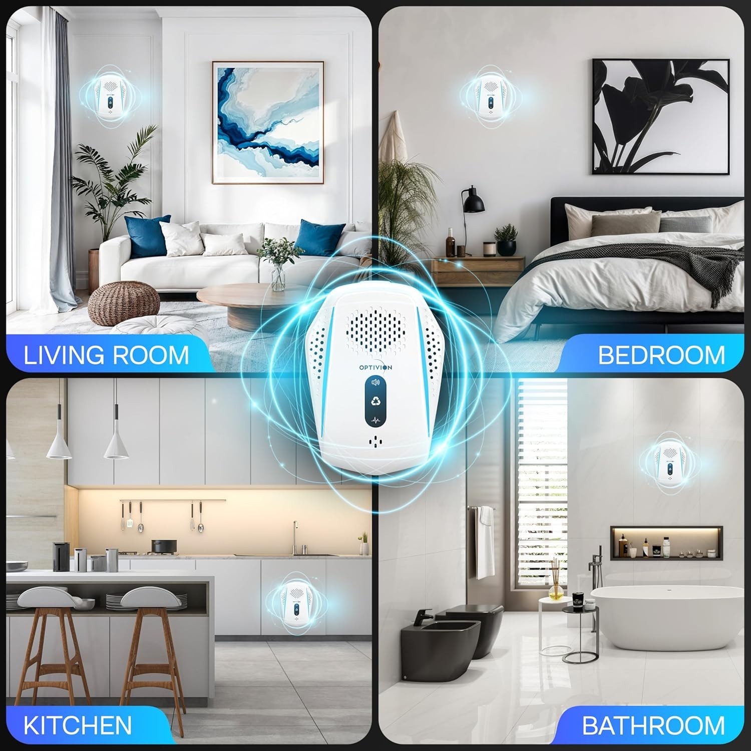 Multi-Purpose Ultrasonic Pest Control 6-Pack – Mice, Roach, and Spider Defense
