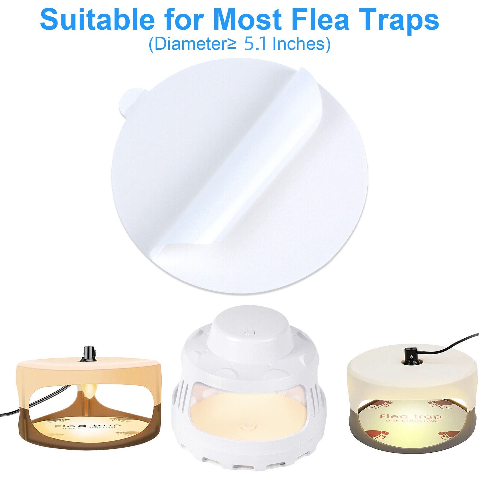 20Pack Disposable Flea Trap Sticker Sticky Dome Flea Trap Refill Flea Glue Discs