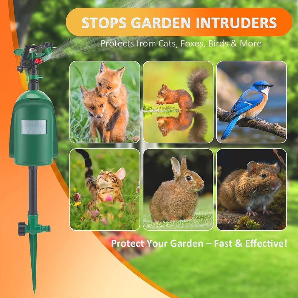 1PCS Motion Sprinkler Animal Pest Control Jet Spray Birds Repellent For Garden