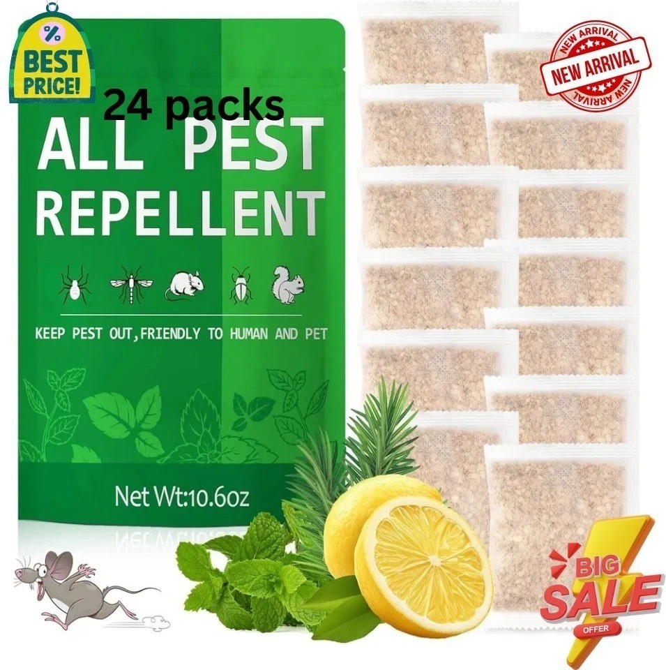 Vamoose Natural Rodent Repellent – 24 Pack Peppermint Oil – Mice & Rat Deterrent
