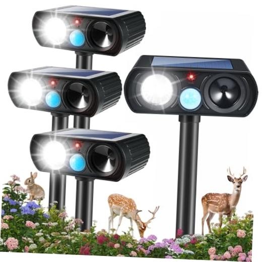 2026 Sonic Fortress Pro Deer Repellent Devices for Plants,Pack Feral Cat 4