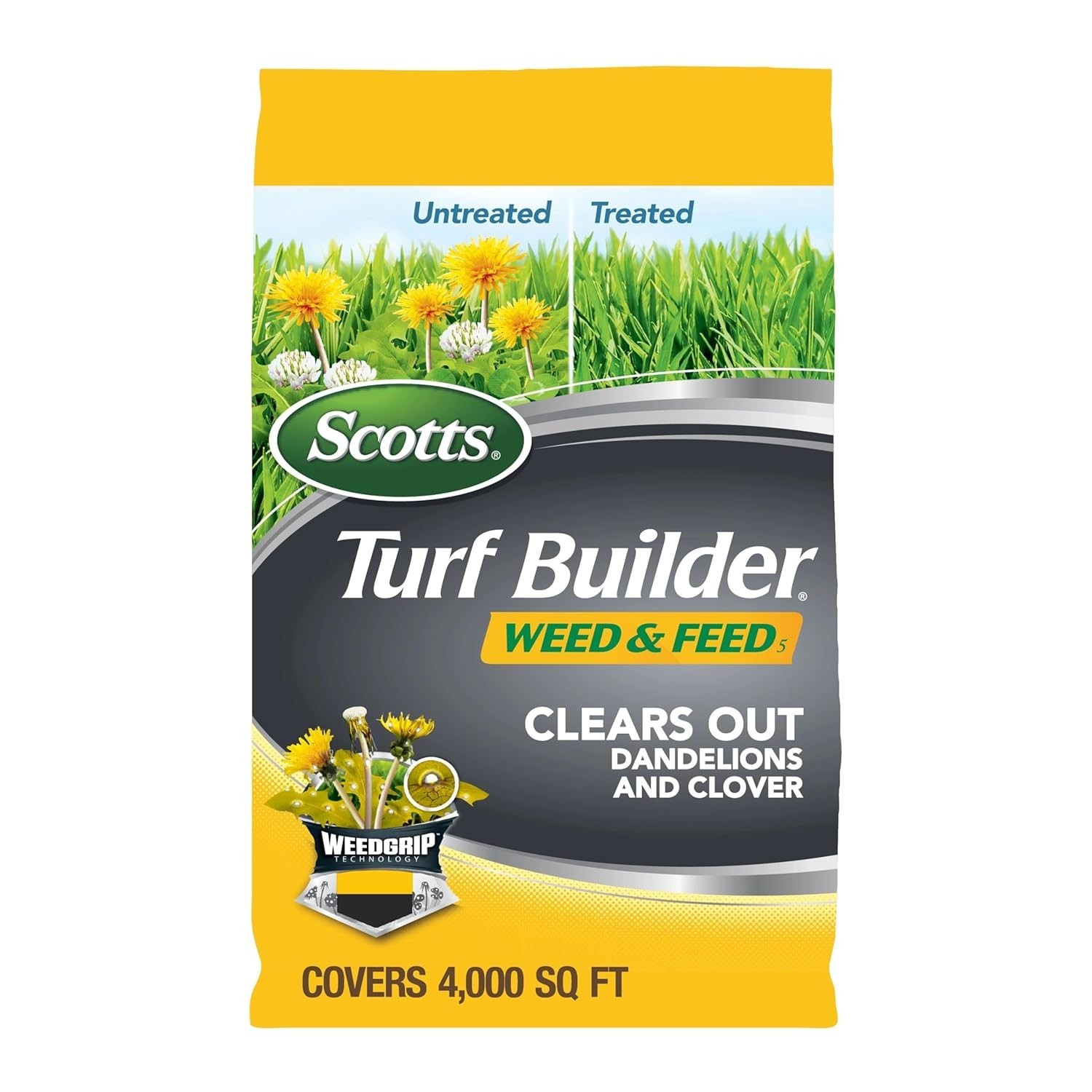 Scotts Turf Builder Weed & Feed Controls Dandelion 4,000 sq ft 11.32 lbs