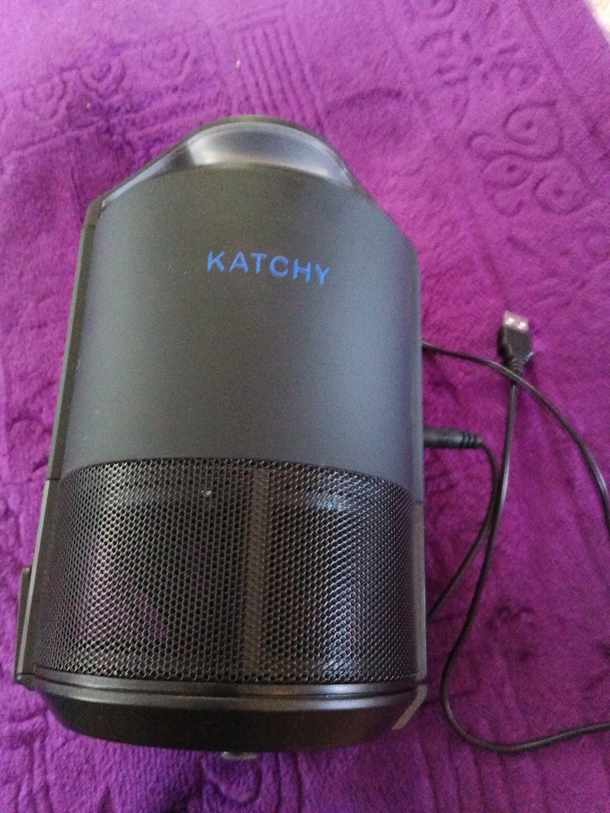 Katchy Indoor Insect Trap Mosquito Gnat Fly Killer UV Light Black