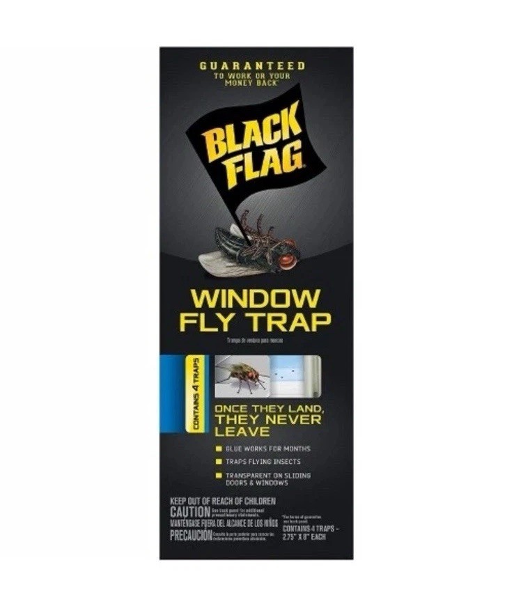 ( 8 PACK ) Window Fly Trap Black Flag – 32 Traps