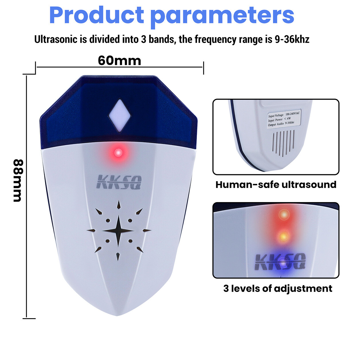 Pest Defence Ultrasonic Pest Repeller, Ultrasonic Pest Repeller Plug US