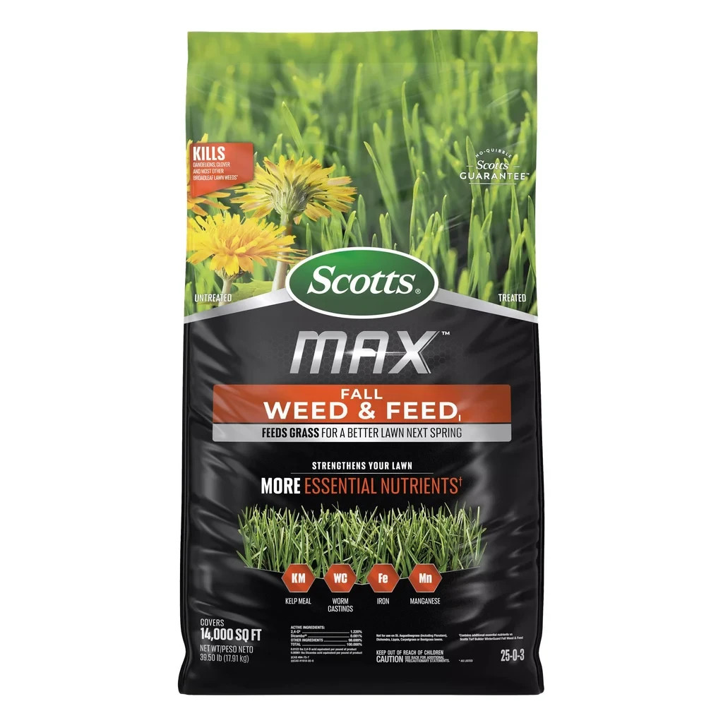 Scotts MAX Fall Weed & Feed Premium Formula 14,000 Sq Ft 39.50 lbs