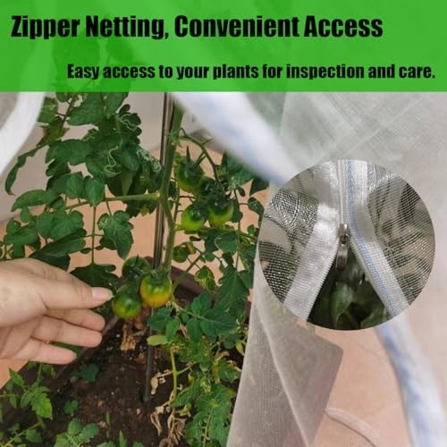 1PCS 6 × 7.8 FT Large Fruit Tree Netting Covers with 6 x 7.8 FT/1PCS White