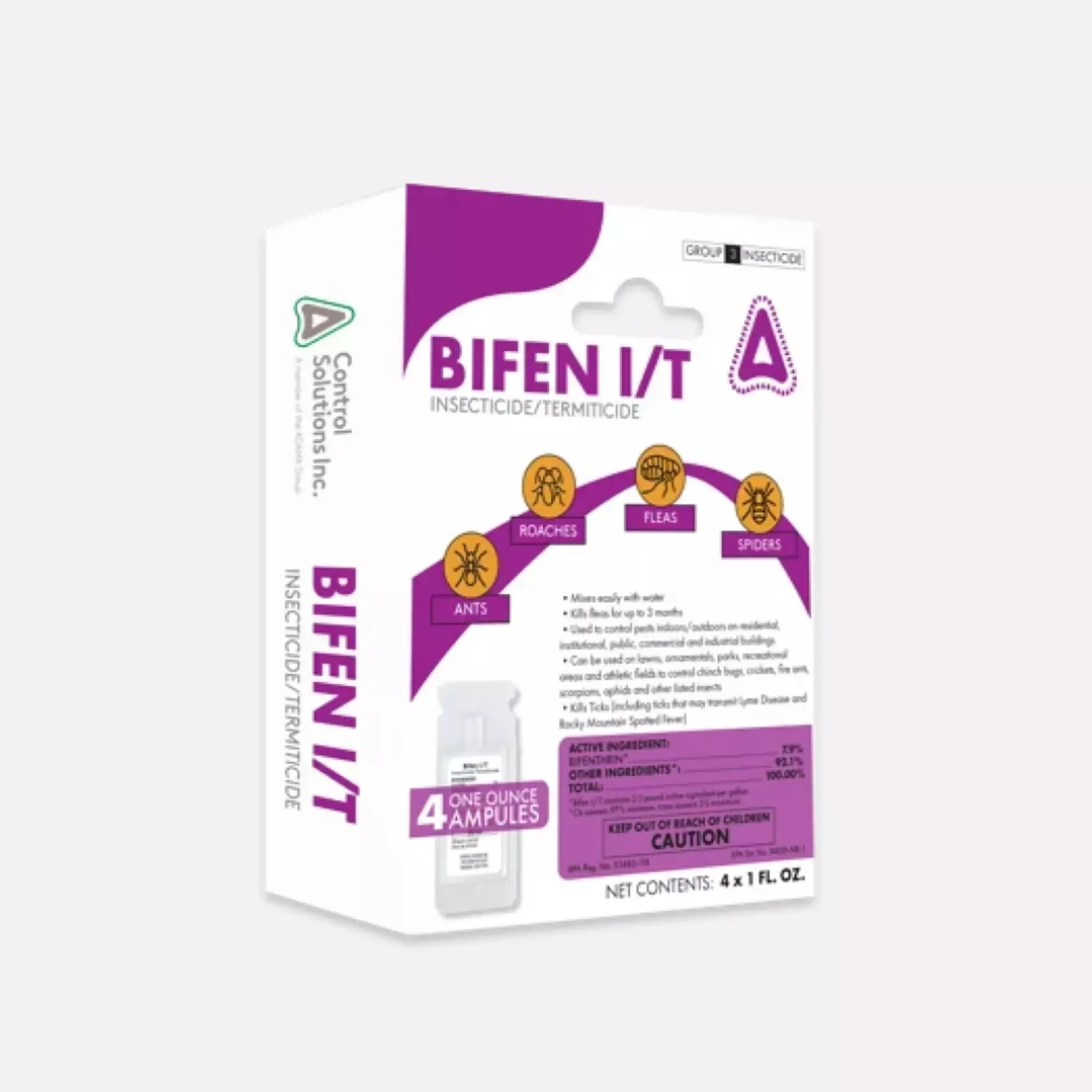 Bifen I/T Insecticide Termiticide 4 x 1 fl oz Ampules by Control Solutions, Inc.