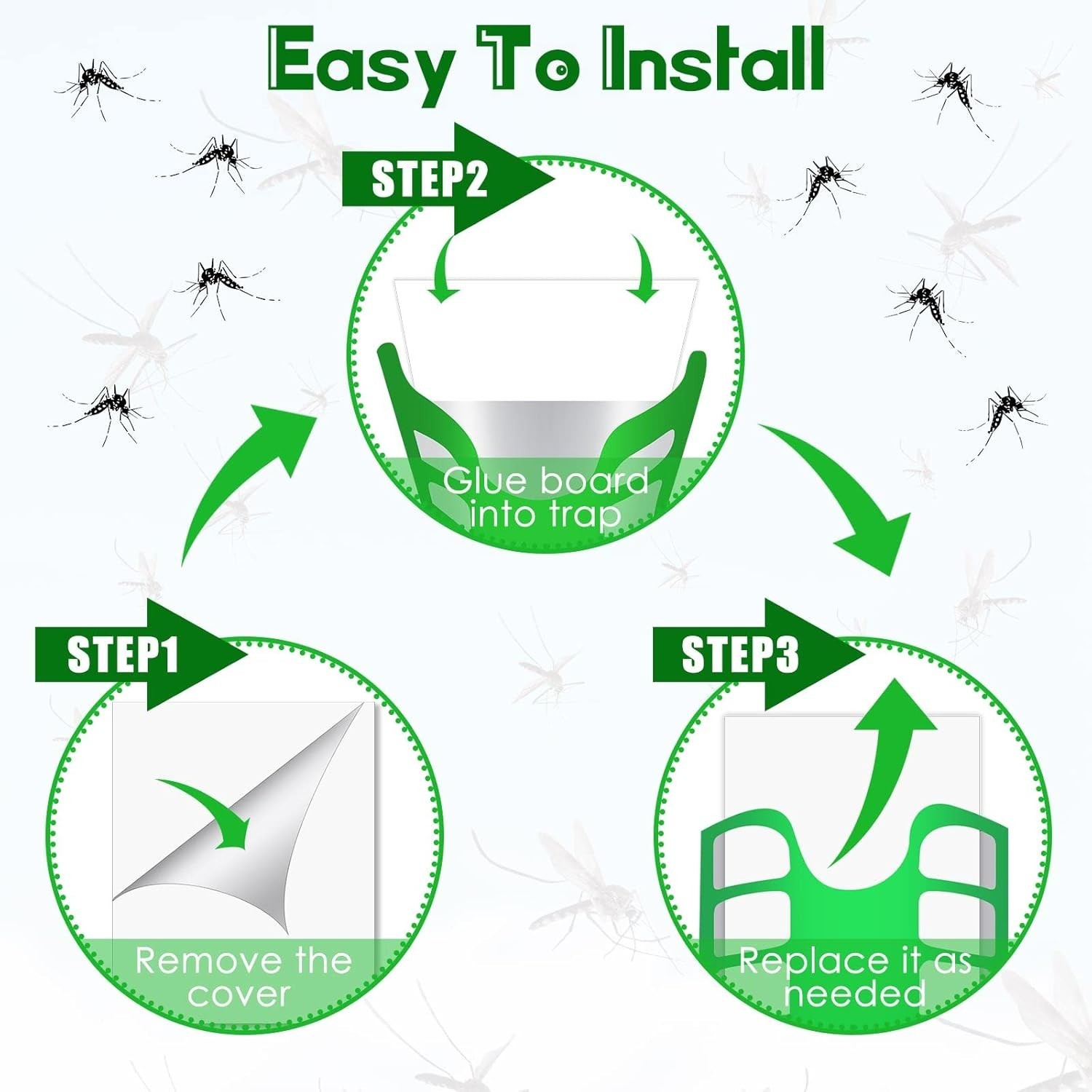 40 Pack Replacement Glue Boards Sticky Cards Mosquito Trap Sticky Traps Insect