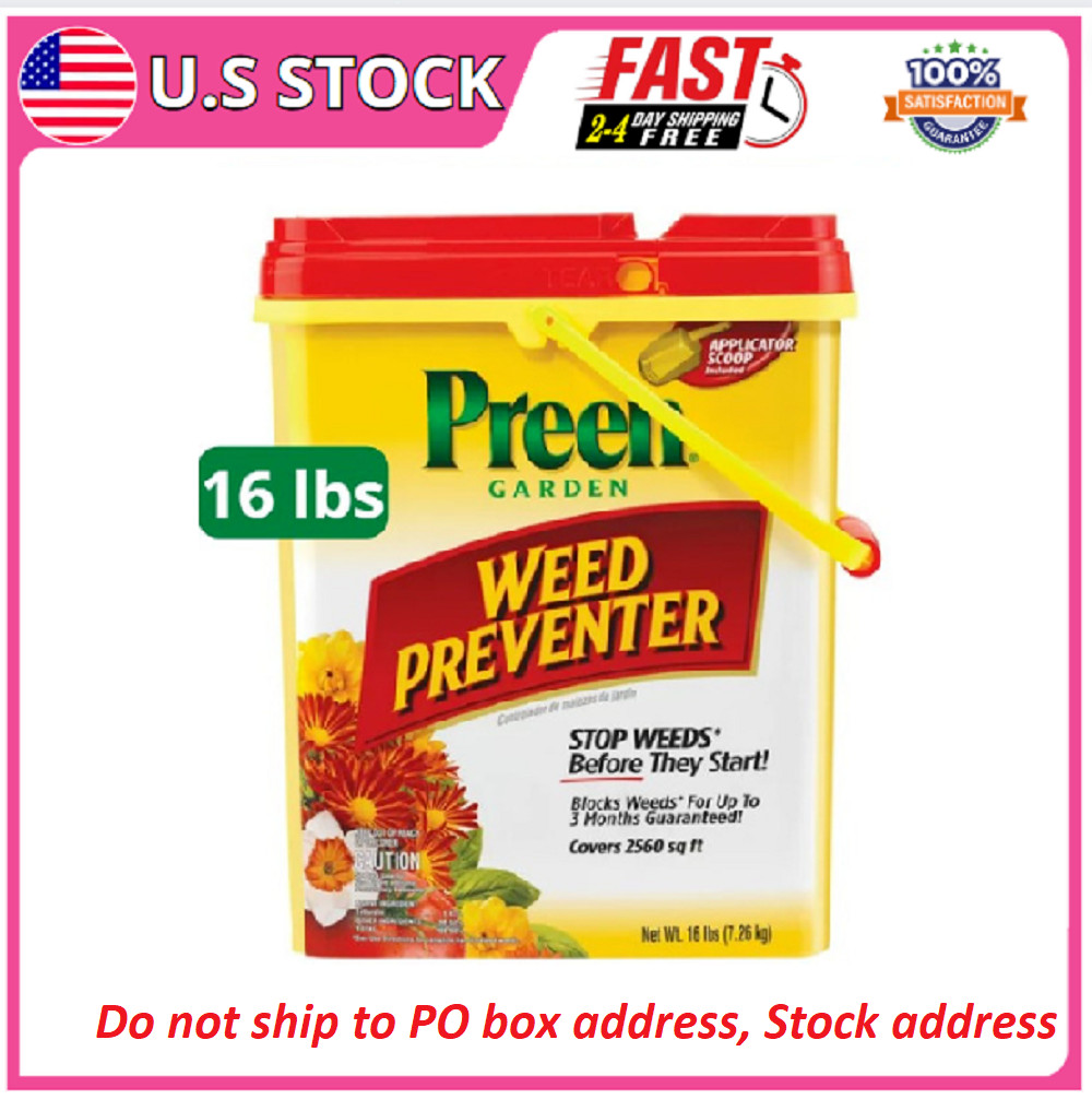 Preen Garden Weed Preventer 16 lbs Covers 2,560 sq. ft. Garden Lawn Backyard NEW