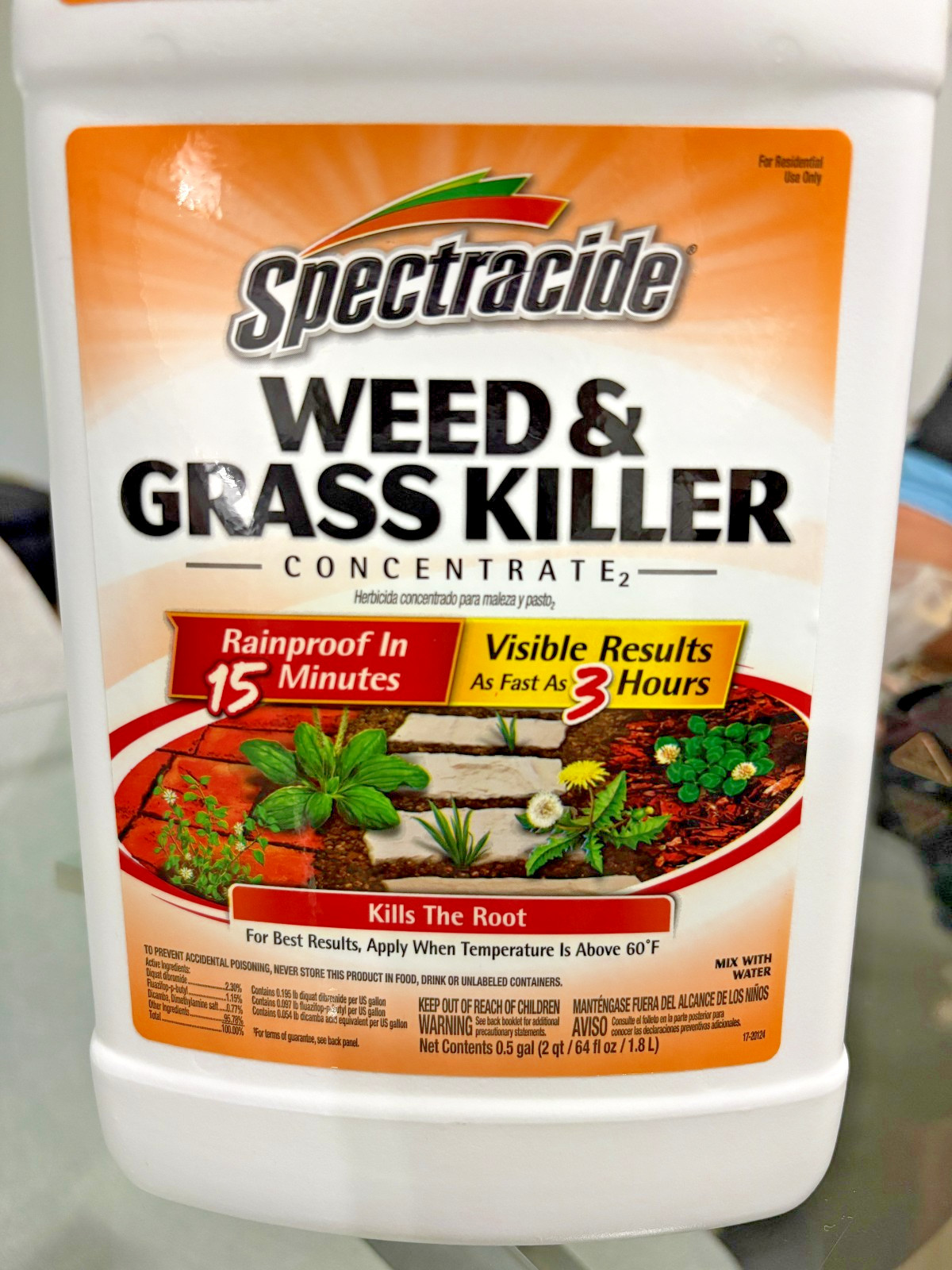 Spectracide Weed & Grass Killer Concentrate 64 Oz Herbicide Kills Root Fast