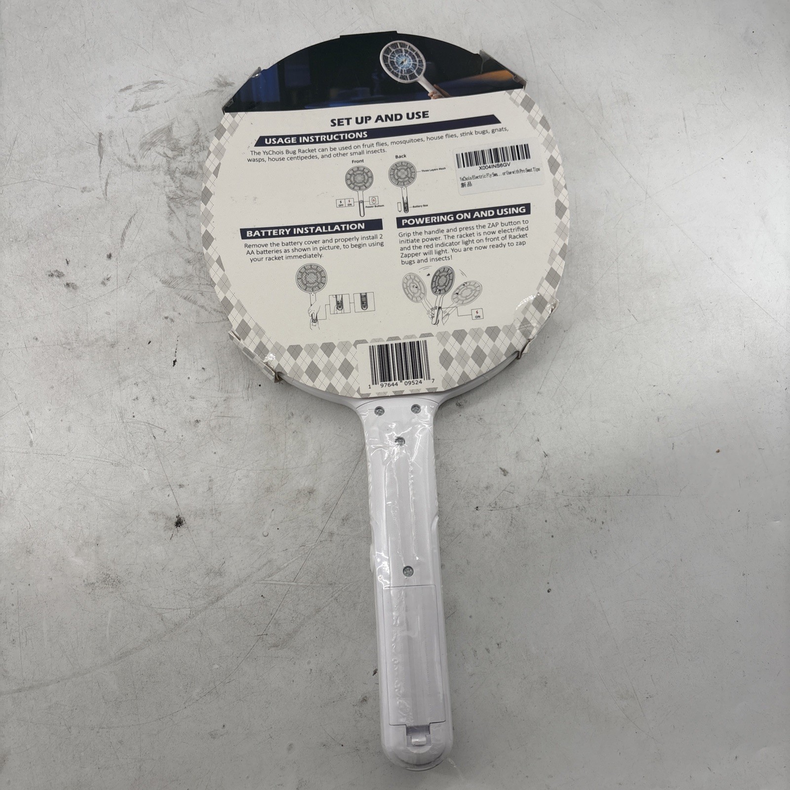 Electric Fly Swatter, Bug Zapper, Mosquito Zapper Racket (A565)