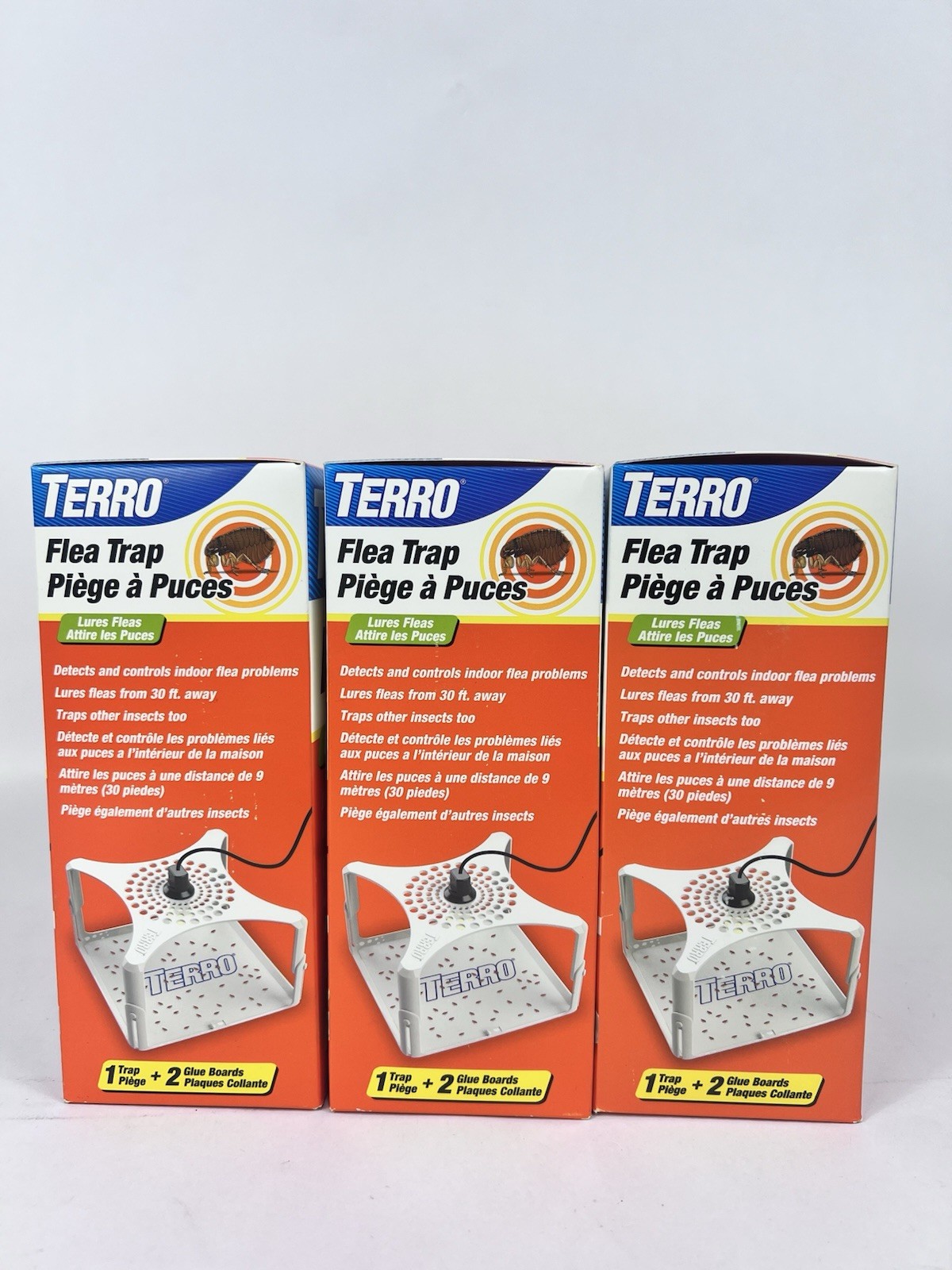Terro Flea Trap Lure T230 Electric Indoor Insect Light Killer 3 Pack Lot Set