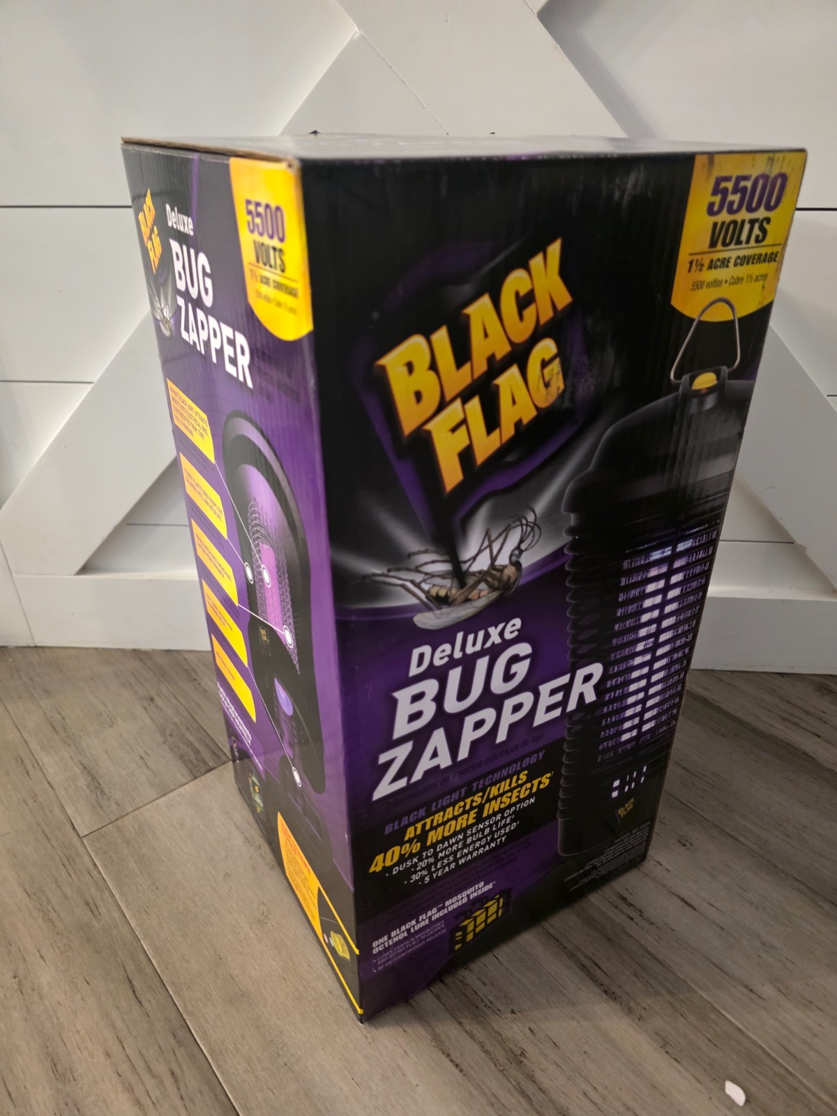 🔥NEW Black Flag Deluxe Bug Zapper 40 Watt Black Light Dusk Dawn Sensor BZ-40DX