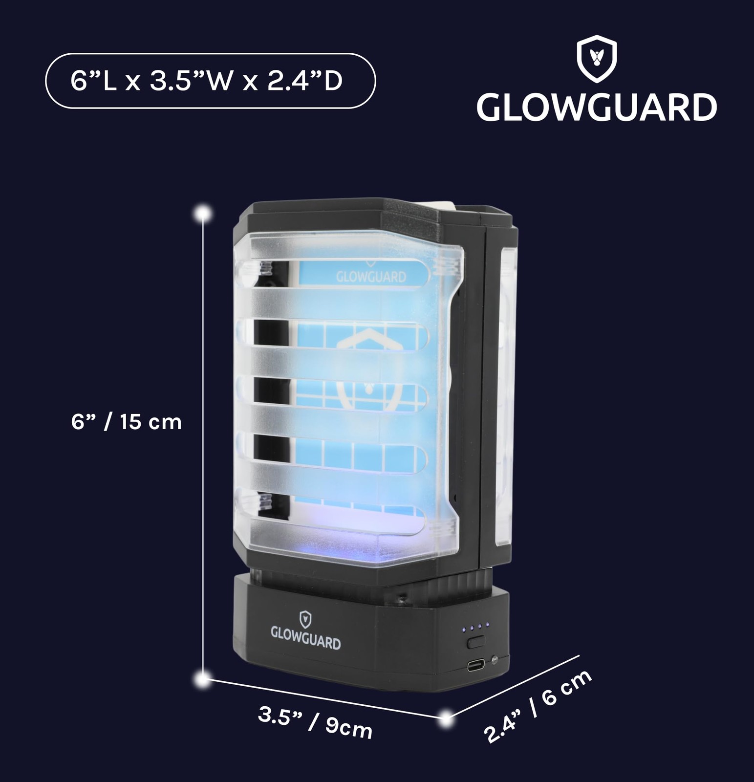 Modern-X Glowguard Cordless Flying Insect Trap Catches Fruit Flies Indoor Gnat