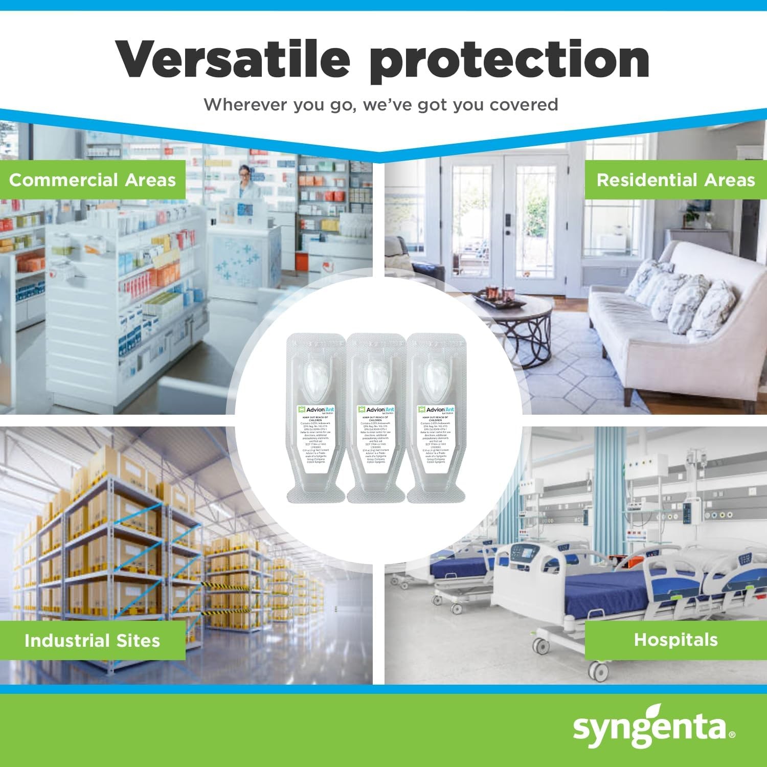 Syngenta Advion Ant Gel Station Insecticide Indoor Outdoor Ant Bait 3 Stations