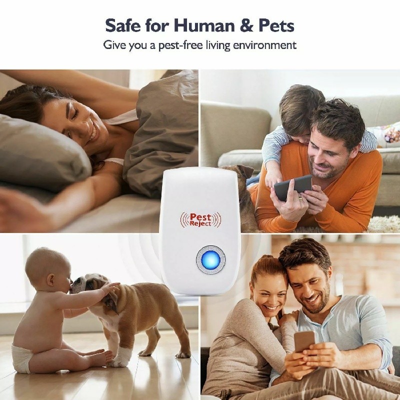 6~10x Ultrasonic Pest Reject Home Control Electronic Repellent Rat Mice Repeller