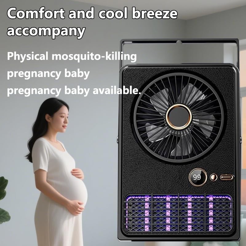2-in-1 Desktop and Outdoor Camping Fan Digital Control Mosquito Killer Lamp