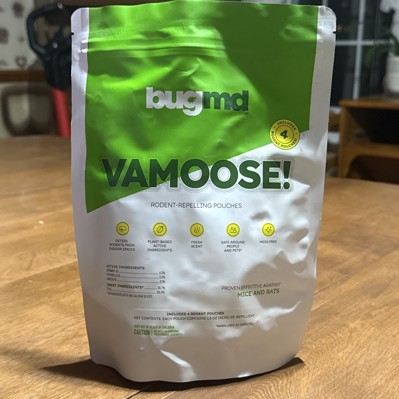 BugMD VAMOOSE! Rodent-Repelling Pouches 1 Pack 4 Pouches