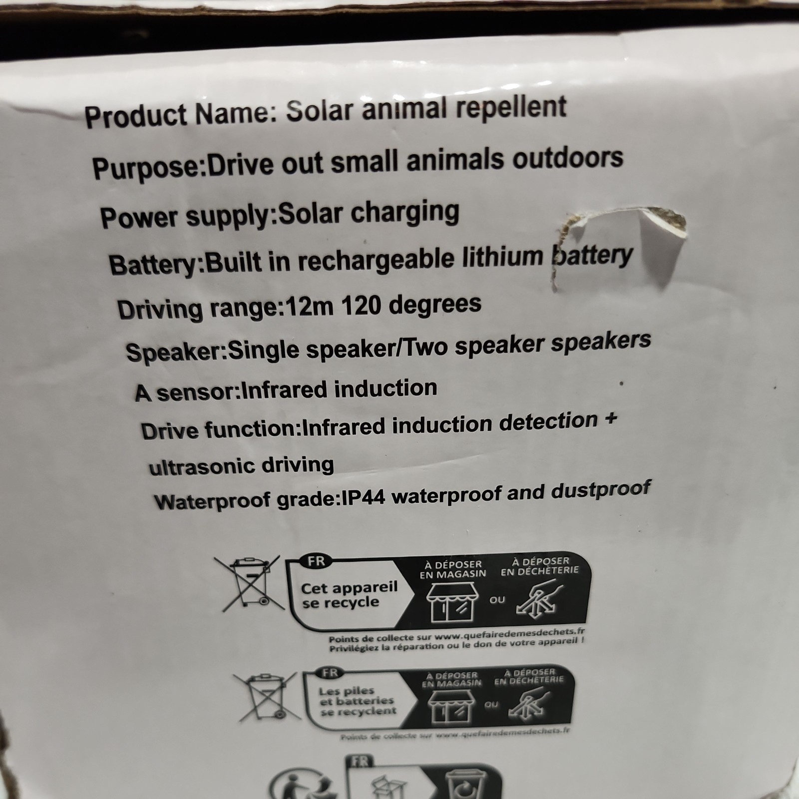 4 Pack Outdoor Solar Animal Repellent